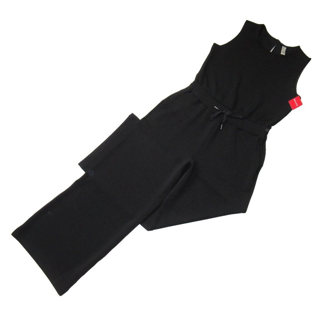 NWT Spanx 50282R AirEssentials Sleeveless Jumpsuit in Black Aireluxe Knit L